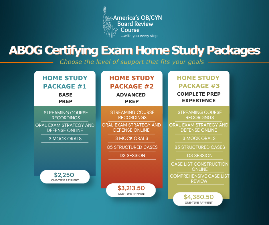 ABOG Certifying Exam Home Study Packages