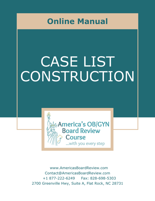 ABOG Case List Construction Online