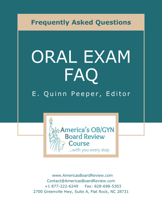 FAQ's for the ABOG Certifying Exam