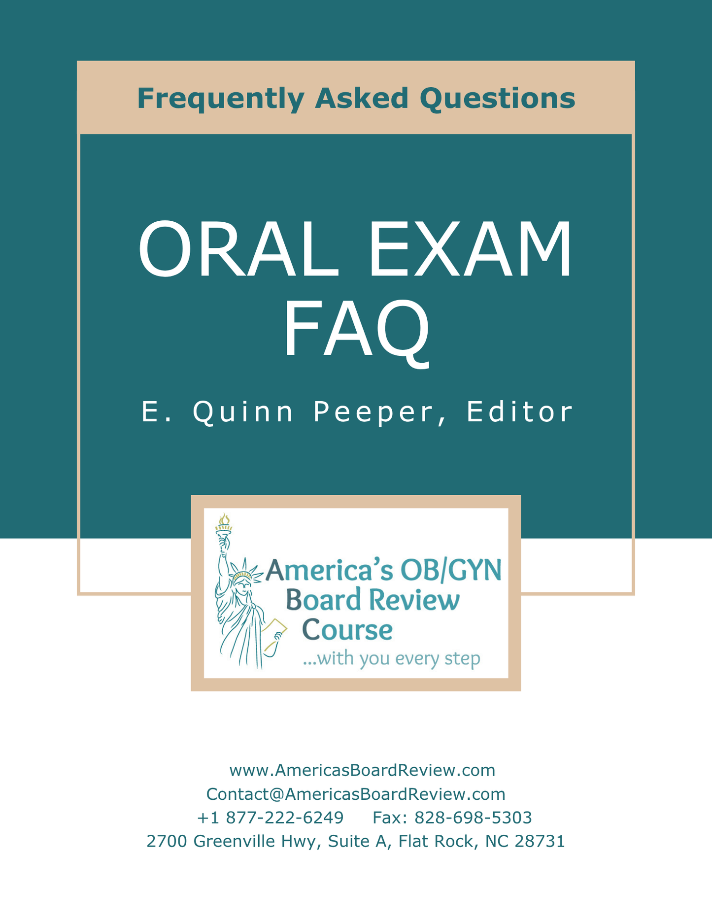 FAQ's for the AOBOG Oral Exam