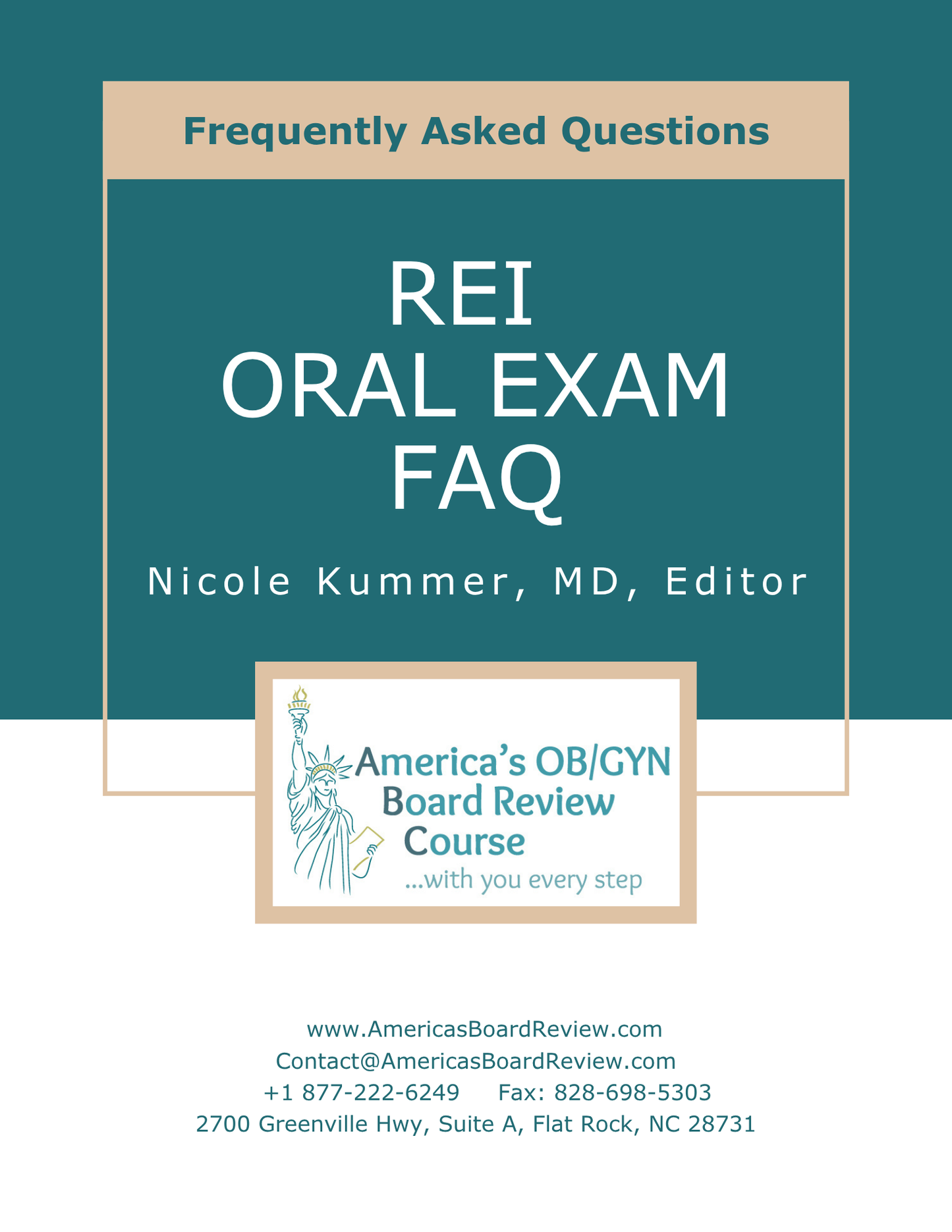 FAQ's for the ABOG REI Certifying Exam