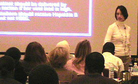 Dr. Stephanie Martin ABC lecturer at 5 day Interactive Prep Course